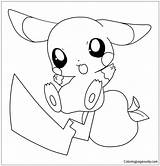 Baby Pikachu Pages Coloring Color Online sketch template