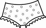Panties Dotted Clipart Vector sketch template