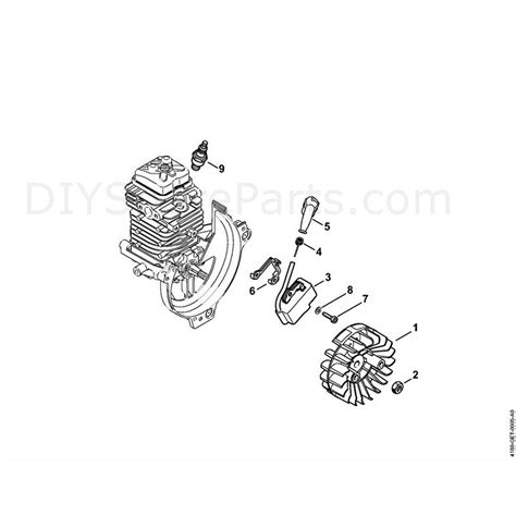 stihl fs   brushcutter fs   parts diagram  ignition