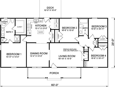 bedroom ranch floor plans home design ideas