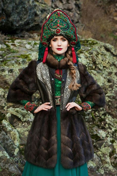 Classical Russian Fashion Russian Beauty Russian Fashion Folk