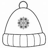 Hat Winter Coloring Pages Colorear Para Beanie Color Invierno Christmas Clipart Colouring Printable Hats Nurse Snowflakes Clothing Template Clothes Nieve sketch template