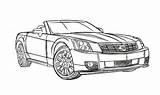 Coloring Cadillac Xlr Carscoloring sketch template