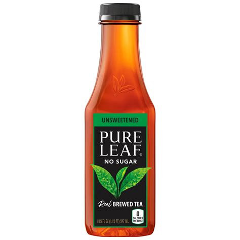 pure leaf unsweetened black tea real brewed iced tea  oz bottle walmartcom