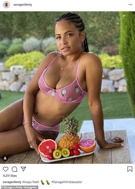 christina milian sets pulses racing in sexy pink lingerie