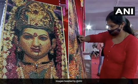 navratri and durga puja 2020 6 foot goddess durga made with 31 000