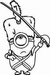 Stuart Coloring Pages Minion Getcolorings Little sketch template