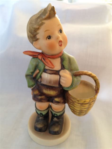 antique hunter hummel figurine village boy  goebel