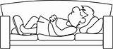 Clipart Nap Lie Couch Cartoon Naps Sleeping Clip Clipground Dad Credit sketch template