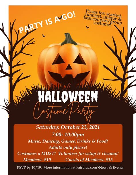 Adult Halloween Costume Party Sat 10 23… Rsvp Extended To Thurs 10