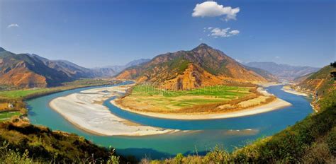yangtze river scenic stock image image  place aerial