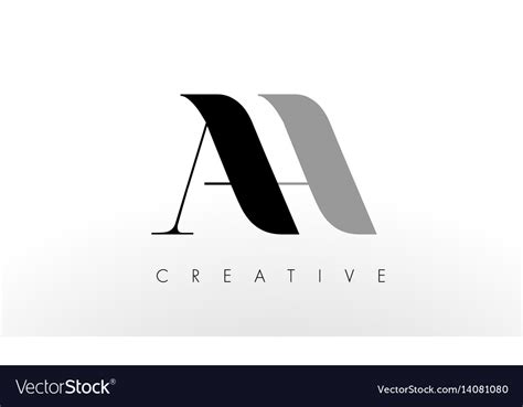 letter logo design creative ah letters icon vector image