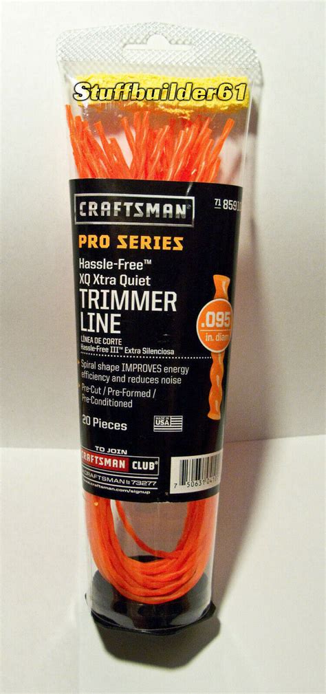 craftsman   hassle  pre cut spiral trimmer  pc  ebay