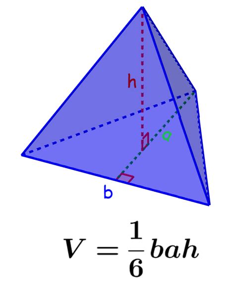 formulas de la piramide triangular volume da piramide como calcular