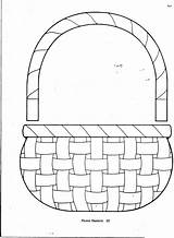 Basket Easter Coloring Empty sketch template