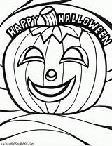 Halloween Coloring Pages Pumpkin Kids Printable Happy Scary Football Color Clip Print Book Smiling Clipart Printables Cliparts Field Holloween Family sketch template