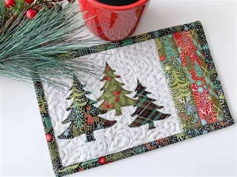 quilted christmas mug rug patterns quilting