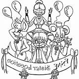 Fnaf Sister Nights Freddys Disfruten Personajes Freddy sketch template