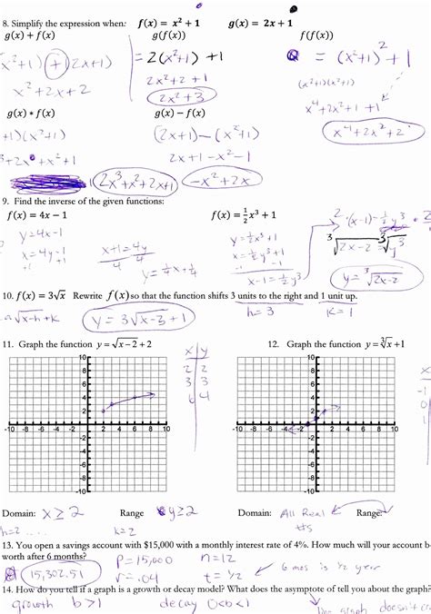 graphing systems  equations worksheet answer key