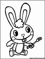 Coloring Pages Cuddles Happytreefriends sketch template