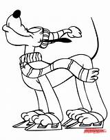 Pluto Skating Coloring Ice Pages Disneyclips sketch template