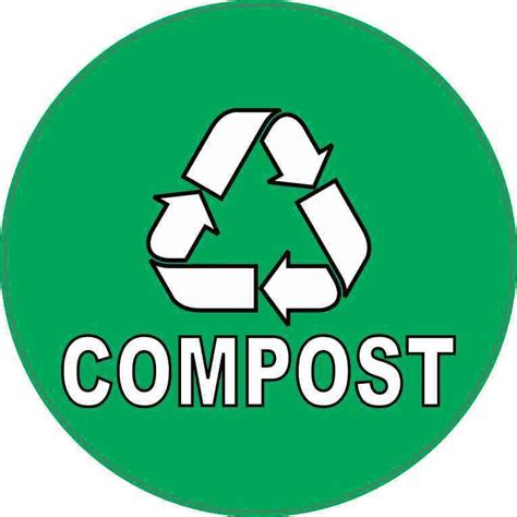 green circle   words compost    arrows pointing