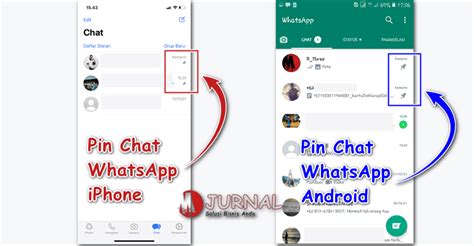 pin chat  grup whatsapp  iphone android   jurnal