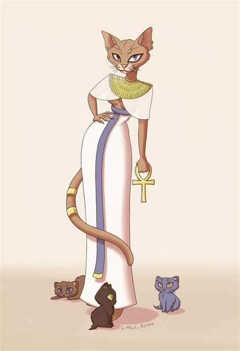 bastet the egyptian goddess of cats and little rinn egyptian