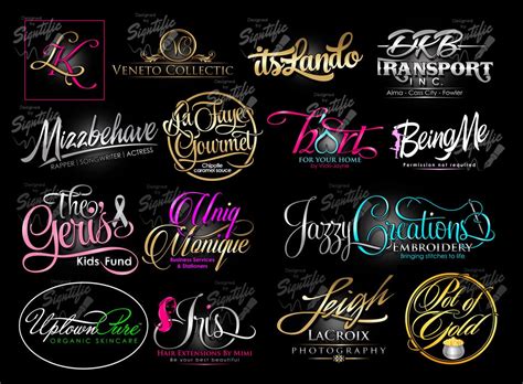 custom logo design salon logo label design business branding logo