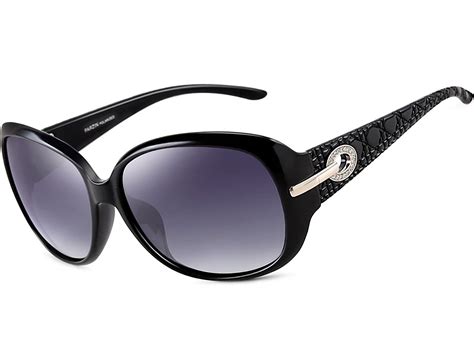 Attcl Women Polarized Uv400 Sunglasses Fashion Plaid Oversized