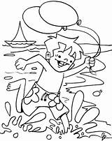 Coloring Beach Boy Running Summer Pages Kids Colouring Boys Sheets Drawing Printable Print Bestcoloringpages Fun Choose Board sketch template