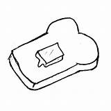 Toast Colouring Clipart sketch template