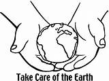 Earth Coloring Pages Care Take sketch template