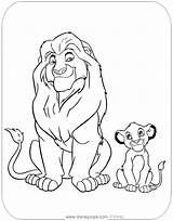 Coloring Simba Mufasa Lion King Pages Nala Disney Disneyclips Printable Rafiki Side Kids Cartoon Color Pdf Link Books Easy Sarabi sketch template