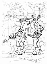 Robot War Coloring Pages Wars Futuristic Big Colorkid sketch template