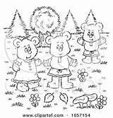 Family Coloring Outside Outline Bear Illustration Royalty Bannykh Alex Clip 2021 sketch template