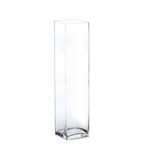 24 X 4 75 Inch Square Glass Centerpiece Vase Set Of 6