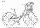 Bicycle Draw Drawing Bike Cute Sketch Step Drawingtutorials101 Easy Outline Simple Drawings Tutorials Wheelers Two Kids Learn Tutorial Fahrrad Wheeler sketch template
