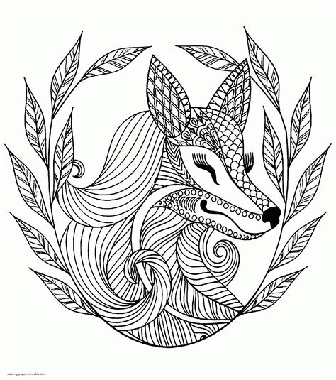 cute animal colouring pages  fox