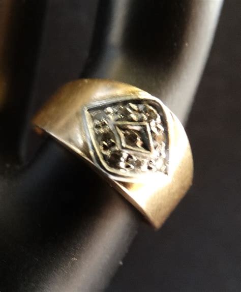 gouden ring met diamantjes catawiki