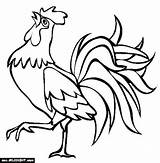 Rooster Drawing Coloring Crowing Drawings Cartoon Pages Fighting Farm Colouring Beautiful Roosters Animal Color Simple Kids Chicken Outline Line Print sketch template