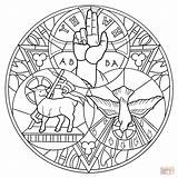 Holy Trinity Symbol Heilige Eenheid Drie Agnus Dei sketch template