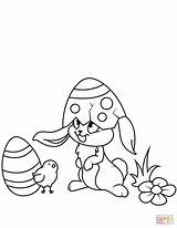 Easter Coloring Bunny Cute Chick Pages Printable Kids Drawing Fun sketch template