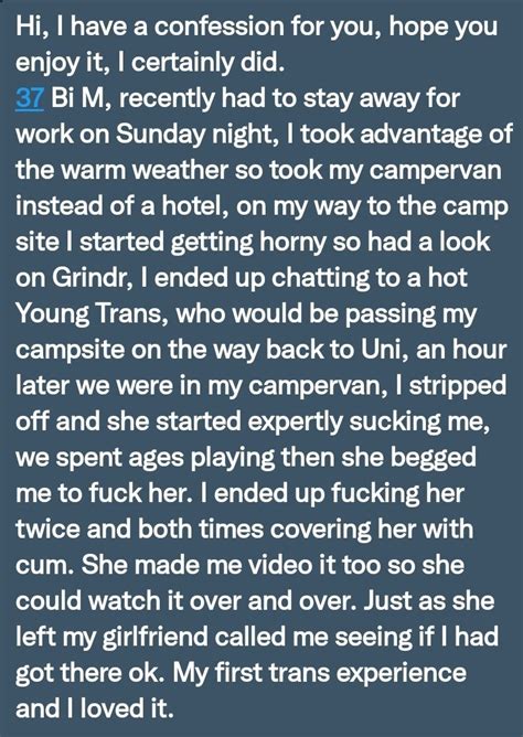 pervconfession on twitter he fucked a trans in his camper t