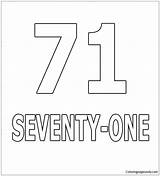 Seventy Number Pages Coloring Color sketch template