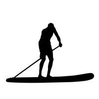 paddleboard silhouettes vectors   vectors clipart