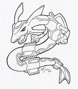 Rayquaza Coloring Pages Pokemon Mega Drawing Deviantart Printable Color Sketch Colouring Cartoons Template Pdf Getcolorings Getdrawings Print sketch template