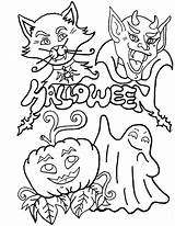Halloween Pages Coloring Color Printable Kids sketch template