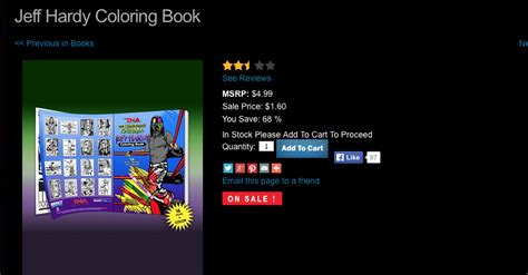 Someone Bought This Tna Jeff Hardy Coloring Book