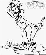 Coloring Pages Goofy Disney Golf sketch template